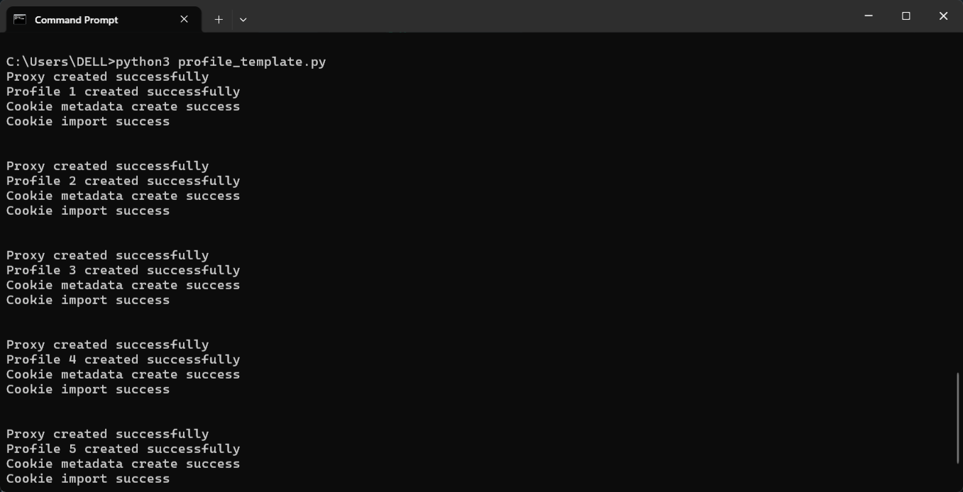 How to create preset profile templates with Python reference visual 3